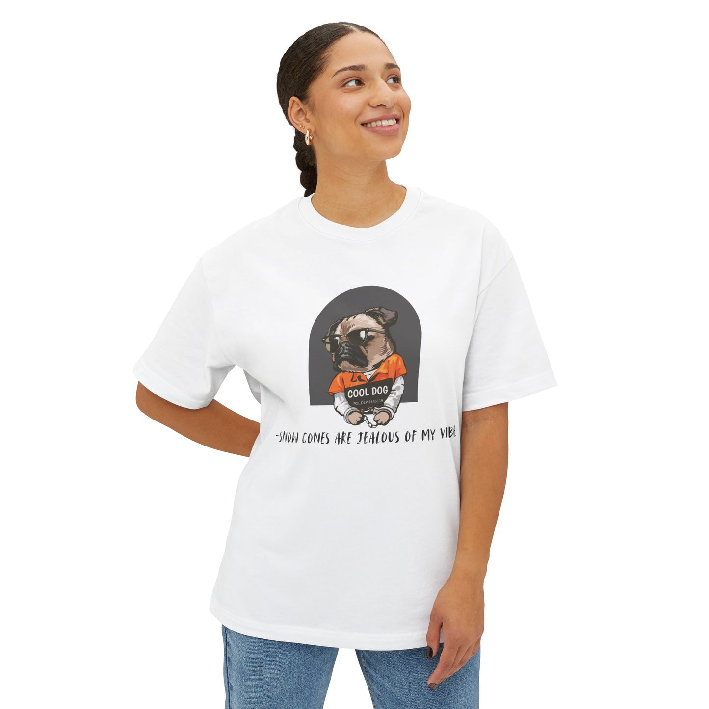 Cool Dog Oversized Tee, Cute Pet Lover Tee, Funny Dog Shirt, Dog Mom Gift, Universal Style for Casual Outfits, Perfect Pet Gift