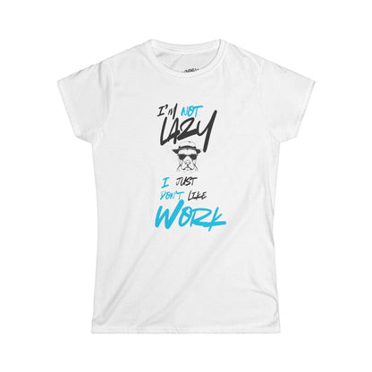 Creative Lazy Tee for Women, Fun Graphic Shirt, Relaxed Fit Tee, Gift for Her, Casual Wear, Humor Shirt