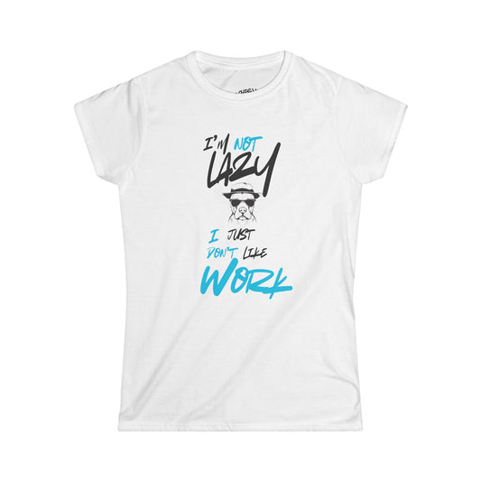 Creative Lazy Tee for Women, Fun Graphic Shirt, Relaxed Fit Tee, Gift for Her, Casual Wear, Humor Shirt
